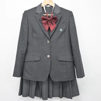 【中古】京都府 洛陽総合高等学校 女子制服 3点（ブレザー・スカート）sf030896