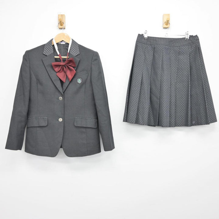 【中古】京都府 洛陽総合高等学校 女子制服 3点（ブレザー・スカート）sf030896