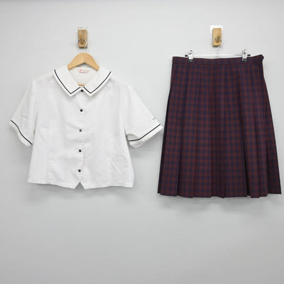 【中古】鹿児島県 出水商業高等学校 女子制服 2点（シャツ・スカート）sf030903