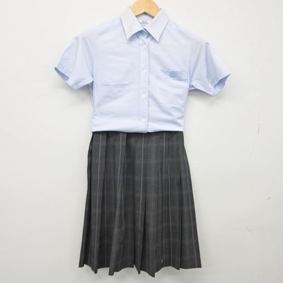 【中古】東京都 富士高等学校 女子制服 3点（シャツ・シャツ・スカート）sf030906