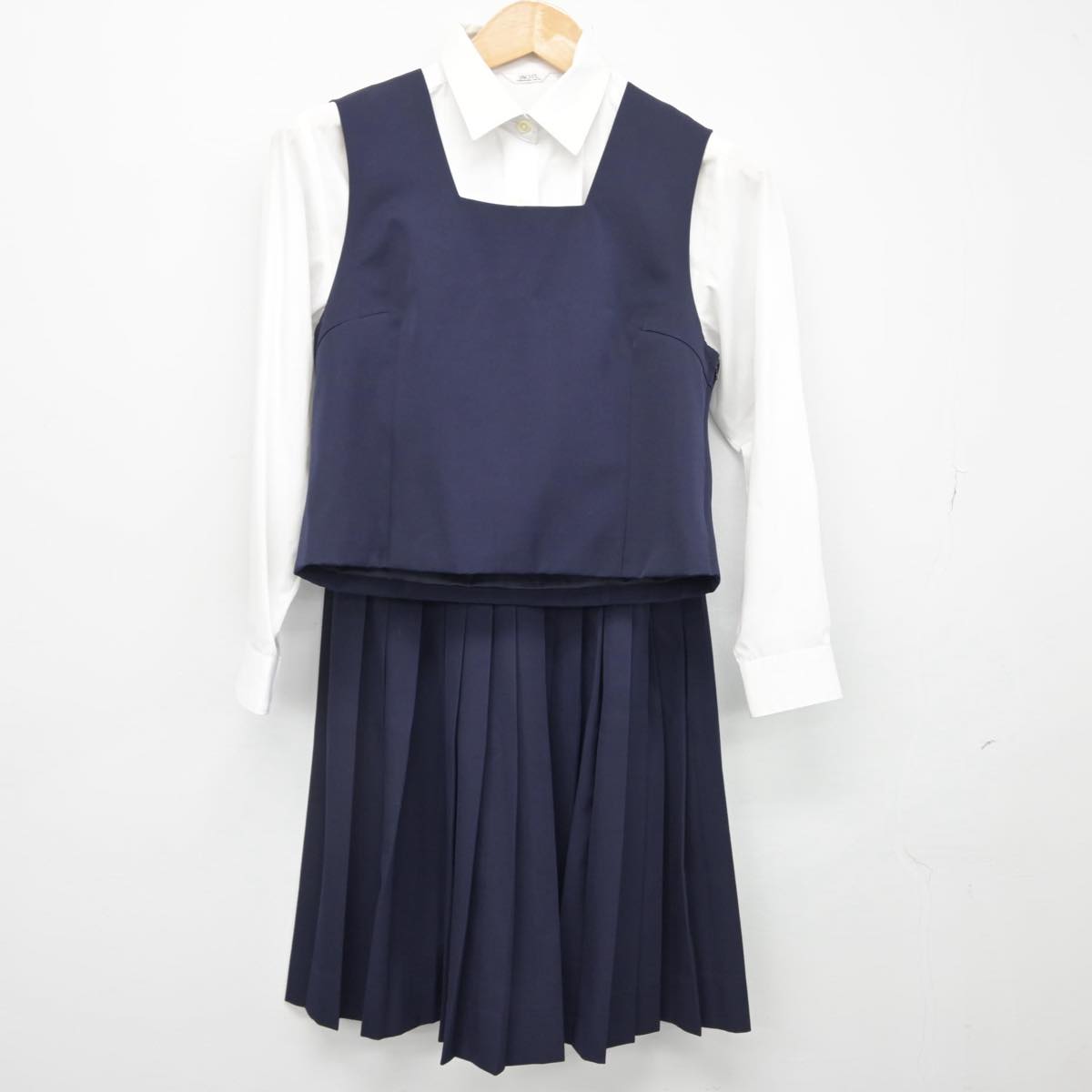 【中古】香川県 高松高等学校 女子制服 6点（ブレザー・シャツ・ベスト・スカート）sf030910