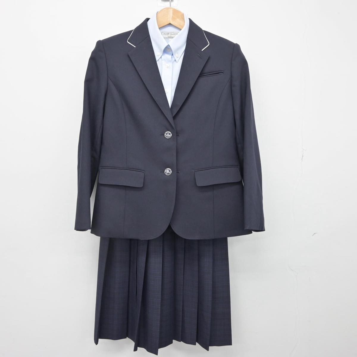 【中古】福岡県 那珂中学校 女子制服 3点（ブレザー・シャツ・スカート）sf030913