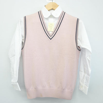 【中古】東京都 都立総合工科高等学校 女子制服 3点（ニットベスト・シャツ）sf030919