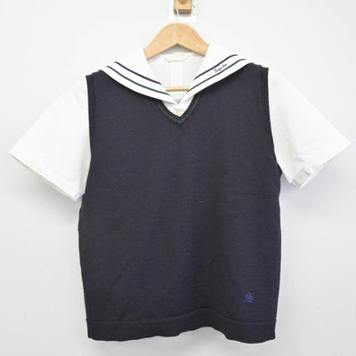 【中古】三重県 鈴鹿高等学校 女子制服 2点（ニットベスト・セーラー服）sf030930