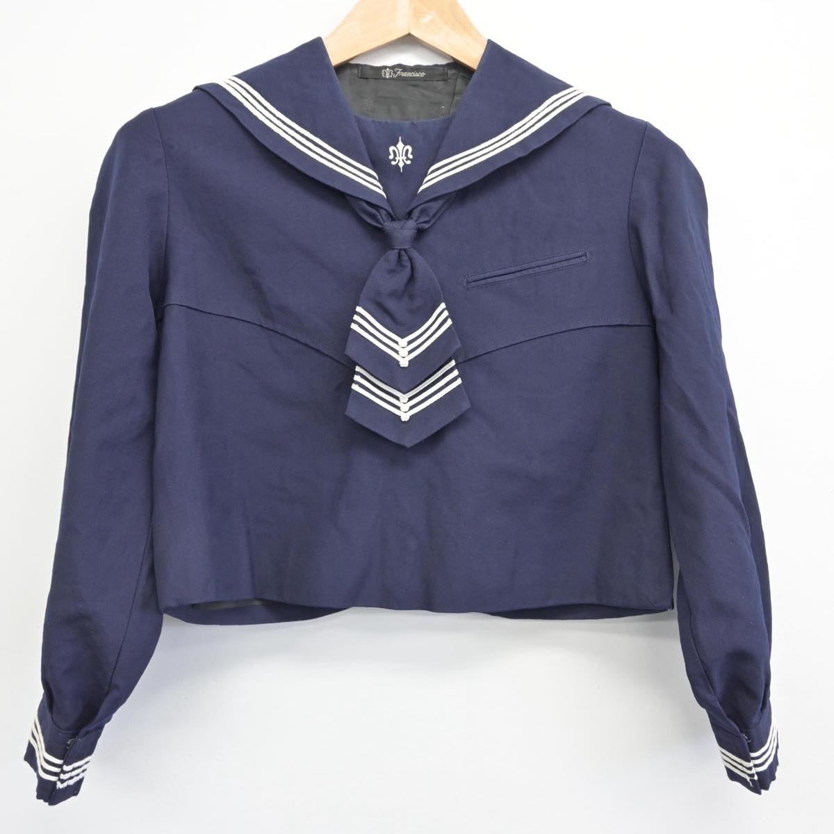 【中古】神奈川県 湘南白百合学園高等学校 女子制服 3点（セーラー服・スカート）sf030939