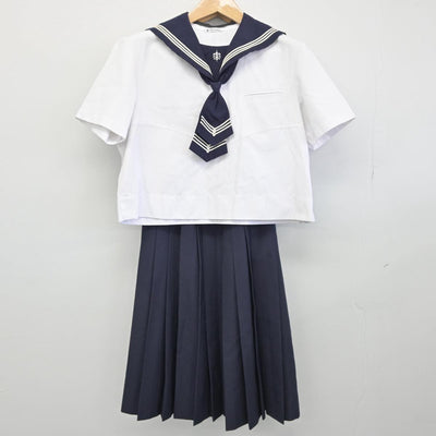 【中古】神奈川県 湘南白百合学園高等学校 女子制服 3点（セーラー服・スカート）sf030940