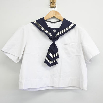 【中古】神奈川県 湘南白百合学園高等学校 女子制服 3点（セーラー服・スカート）sf030940