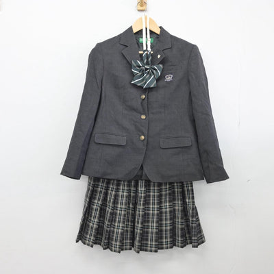 【中古】千葉県 植草学園大学附属高等学校 女子制服 5点（ブレザー・ニット・スカート）sf030969