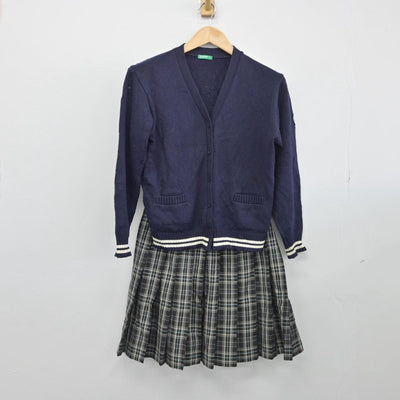 【中古】千葉県 植草学園大学附属高等学校 女子制服 5点（ブレザー・ニット・スカート）sf030969