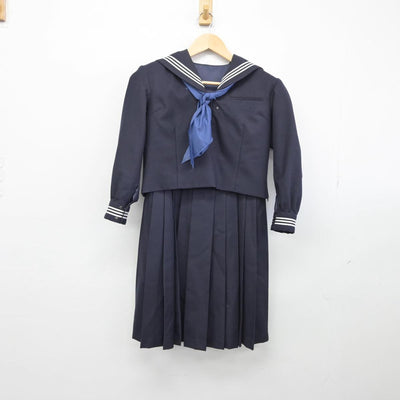 【中古】東京都 石神井南中学校 女子制服 3点（セーラー服・ジャンパースカート）sf030975