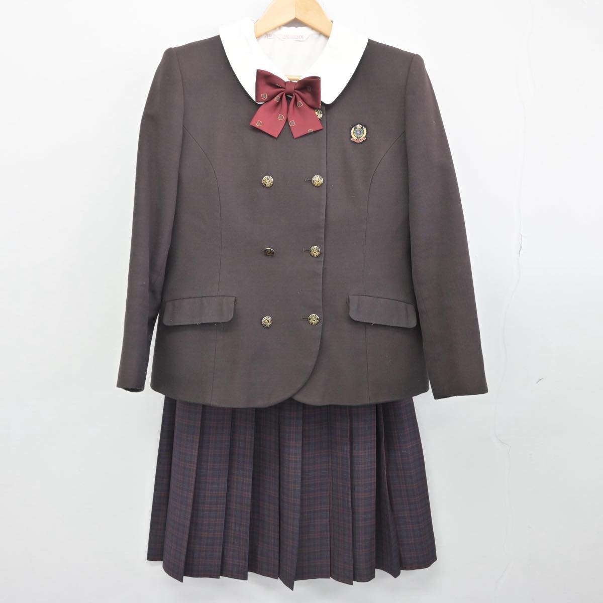 【中古】兵庫県 香寺高等学校 女子制服 5点（ブレザー・ニット・シャツ・スカート）sf030993