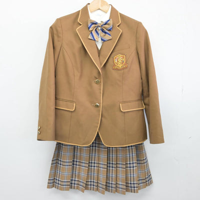 【中古】栃木県 作新学院高等学校 女子制服 5点（ブレザー・ベスト・シャツ・スカート）sf031008