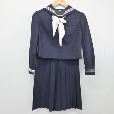 【中古】東京都 実践女子高等学校 女子制服 3点（セーラー服・スカート）sf031015