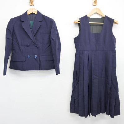 【中古】熊本県 済々黌高等学校 女子制服 3点（ブレザー・ジャンパースカート）sf031022