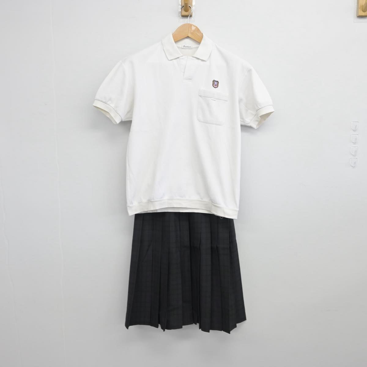 【中古】兵庫県 神戸市立長田中学校 女子制服 2点（シャツ・スカート）sf031028