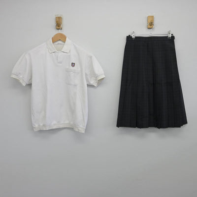 【中古】兵庫県 神戸市立長田中学校 女子制服 2点（シャツ・スカート）sf031028