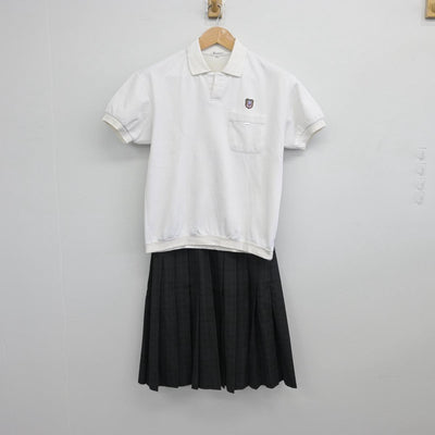 【中古】兵庫県 神戸市立長田中学校 女子制服 2点（シャツ・スカート）sf031029