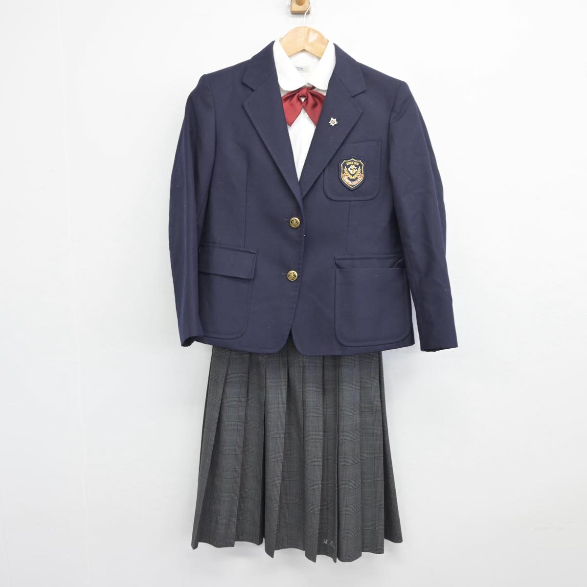 【中古】新潟県 新発田中央高等学校 女子制服 4点（ブレザー・シャツ・スカート）sf031041