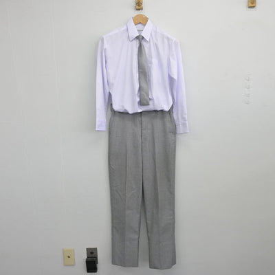 【中古】北海道 札幌市立柏丘中学校 男子制服 3点（ブレザー・シャツ・ズボン）sf031069