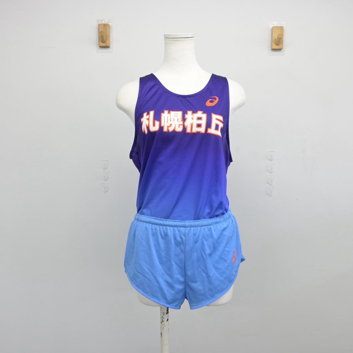 【中古】北海道 札幌市立柏丘中学校陸上部 男子制服 2点（部活ユニフォーム 上・部活ユニフォーム 下）sf031070