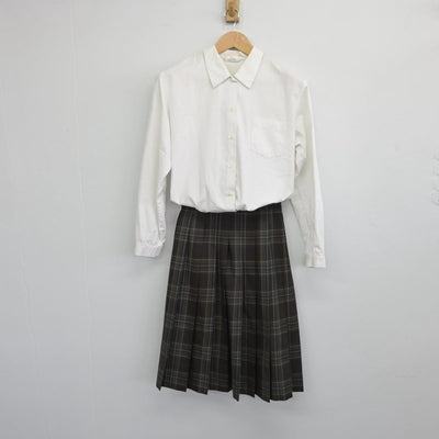 【中古】埼玉県 大宮商業高等学校 女子制服 3点（シャツ・ニット・スカート）sf031076