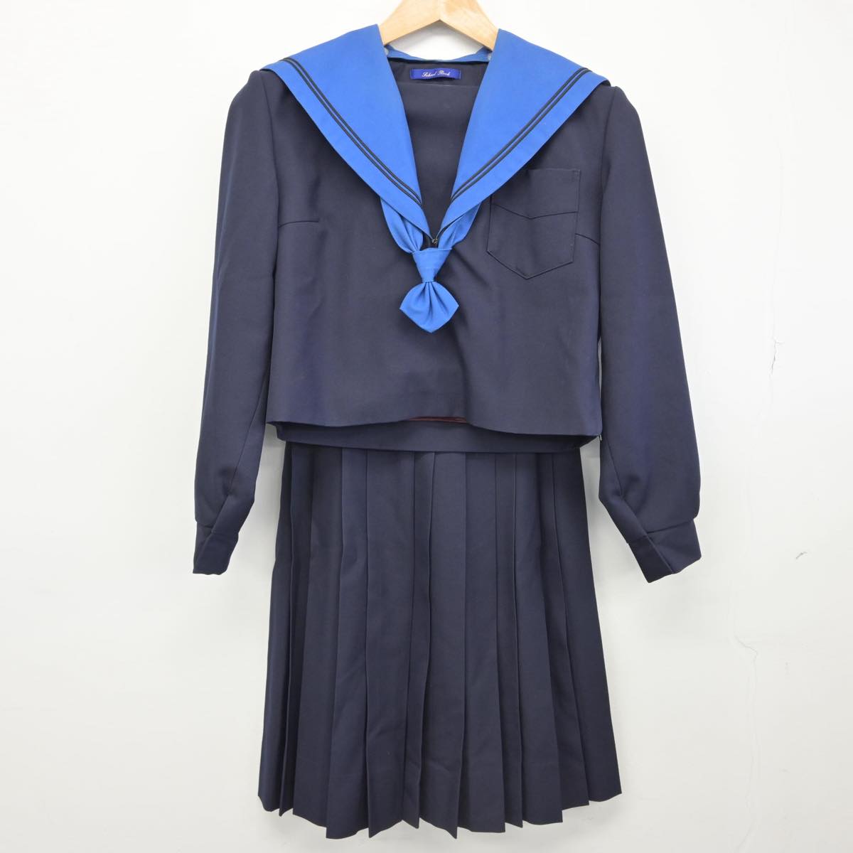 【中古】大阪府 夕陽丘高等学校 女子制服 3点（セーラー服・スカート）sf031107