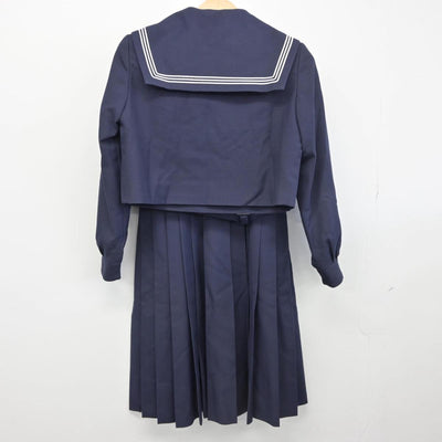 【中古】福岡県 志免中学校 女子制服 3点（セーラー服・ジャンパースカート）sf031108