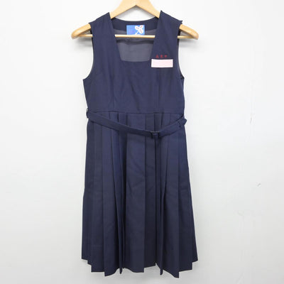 【中古】福岡県 志免中学校 女子制服 3点（セーラー服・ジャンパースカート）sf031108