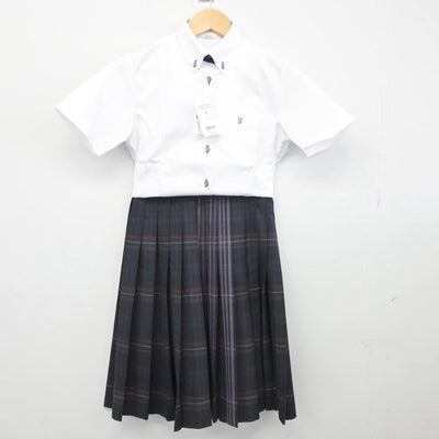 【中古】福岡県 福岡有朋高等専修学校 女子制服 2点（シャツ・スカート）sf031111