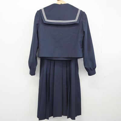 【中古】福岡県 西陵中学校 女子制服 3点（セーラー服・ジャンパースカート）sf031114