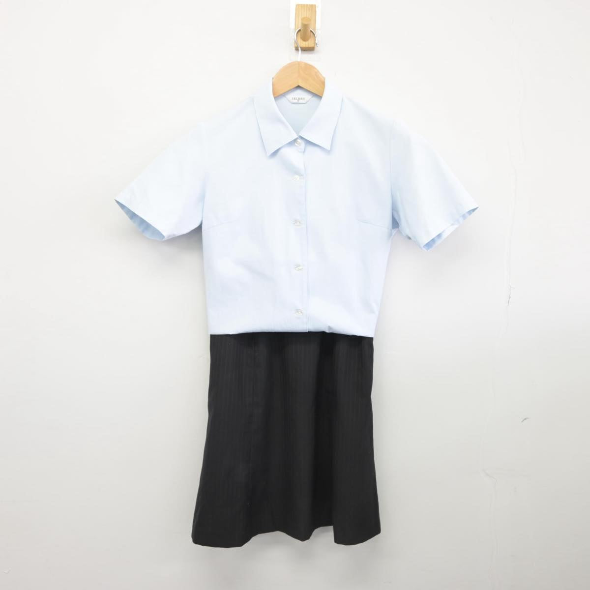 【中古】 事務服 女子制服 3点（シャツ・スカート）sf031127