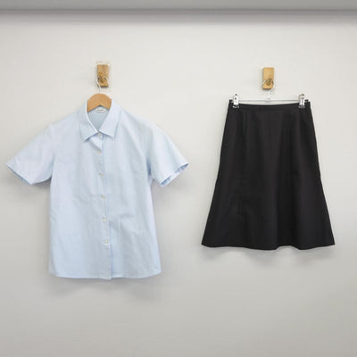 【中古】 事務服 女子制服 3点（シャツ・スカート）sf031127