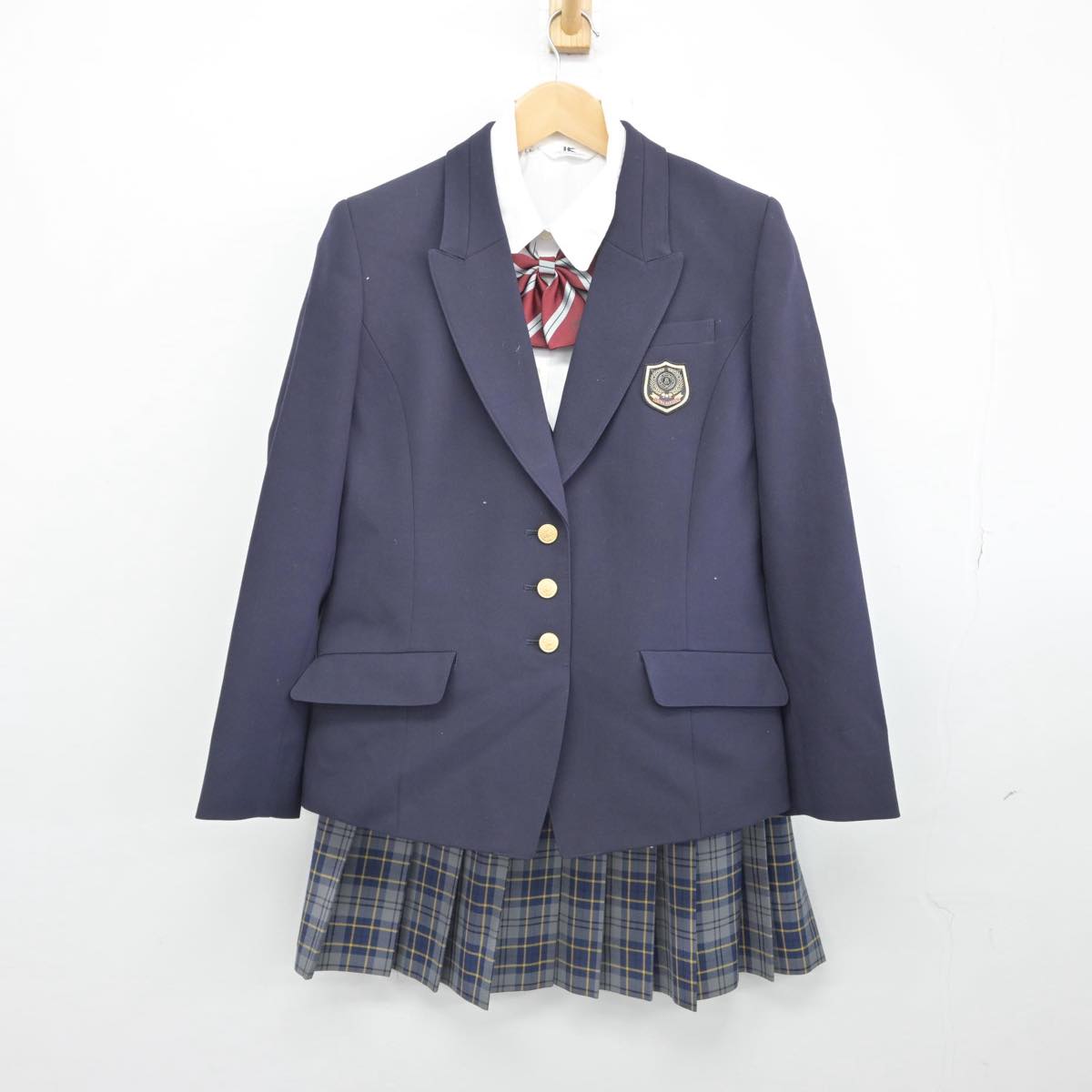 【中古】千葉県 学芸高等学校 女子制服 5点（ブレザー・ベスト・シャツ・スカート）sf031133