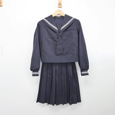 【中古】静岡県 北郷中学校 女子制服 3点（セーラー服・スカート）sf031145