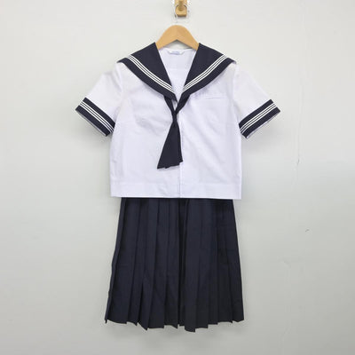 【中古】静岡県 北郷中学校 女子制服 4点（セーラー服・スカート）sf031146