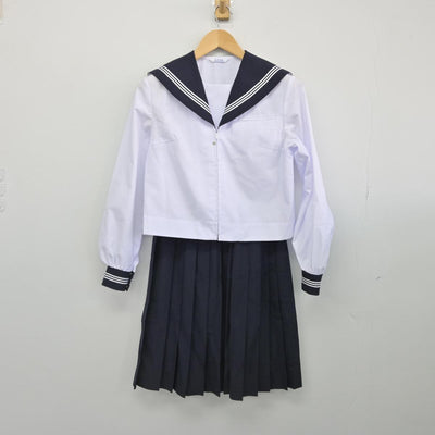 【中古】静岡県 北郷中学校 女子制服 4点（セーラー服・スカート）sf031146