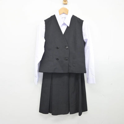 【中古】静岡県 沼津東高等学校 女子制服 4点（ブレザー・ベスト・シャツ・スカート）sf031147