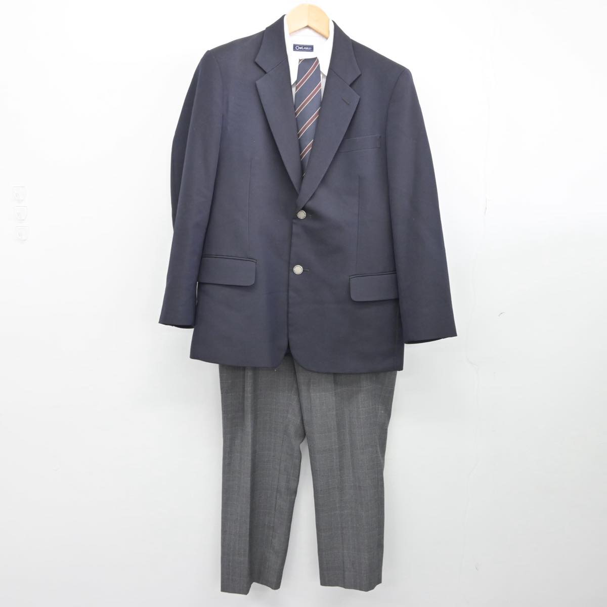 【中古】福島県 大智学園高等学校 男子制服 5点（ブレザー・シャツ・ズボン）sf031189