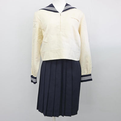 【中古】東京都 東京女学館中学高校 女子制服 2点（セーラー服・スカート）sf031200