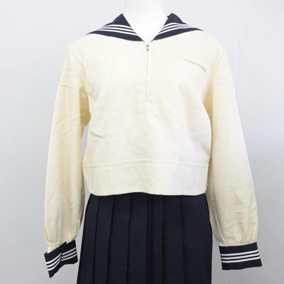 【中古】東京都 東京女学館中学高校 女子制服 2点（セーラー服・スカート）sf031200