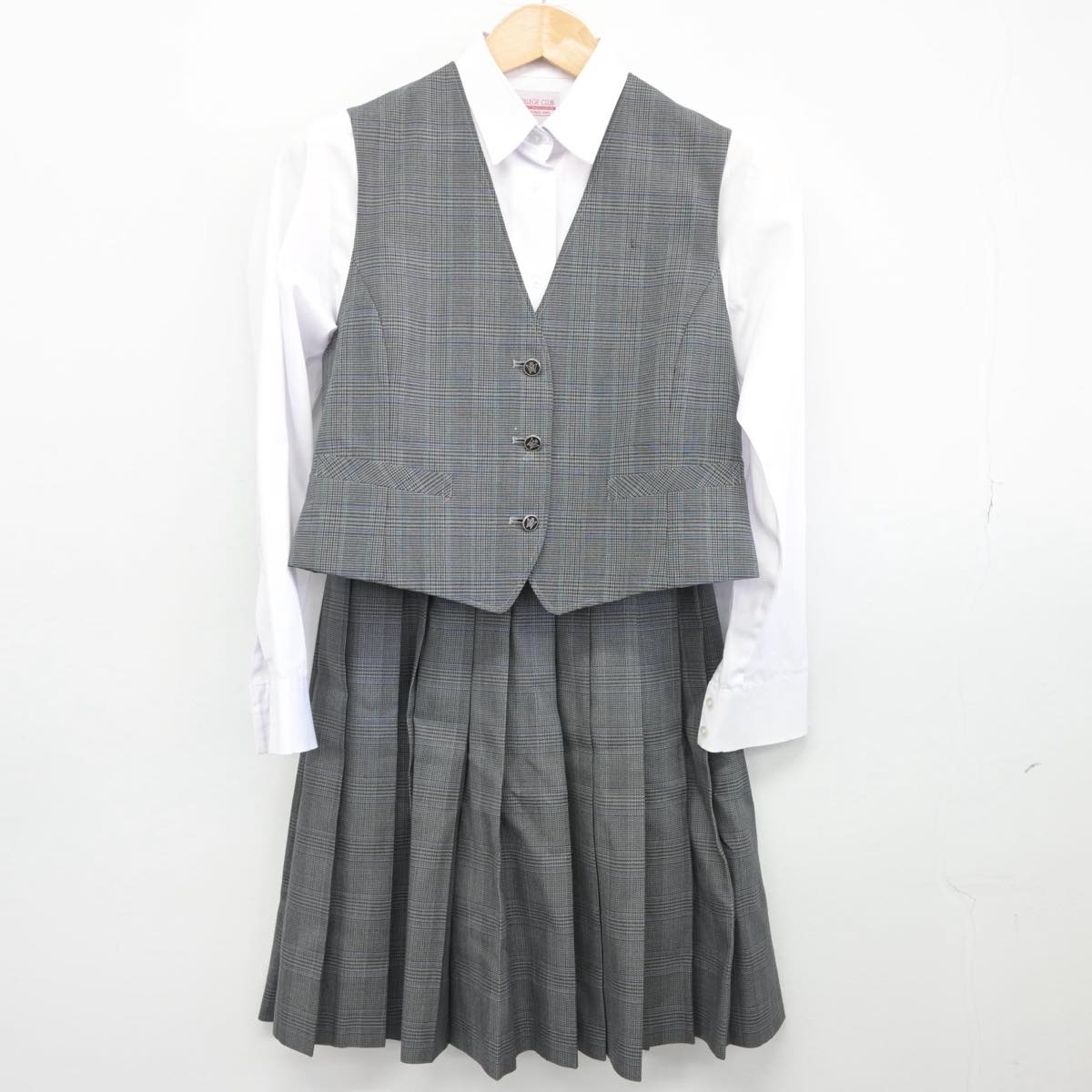 【中古】千葉県 七林中学校 女子制服 4点（ブレザー・ベスト・シャツ・スカート）sf031219