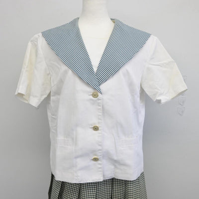 【中古】岡山県 就実高等学校 女子制服 3点（セーラー服・スカート）sf031234