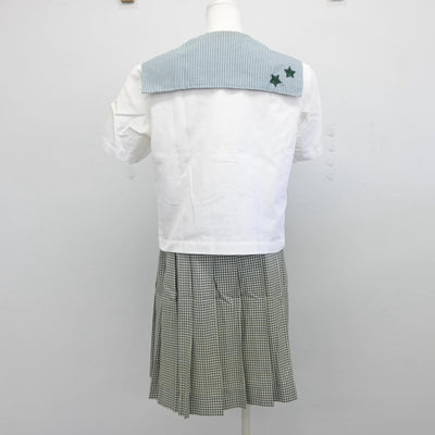 【中古】岡山県 就実高等学校 女子制服 3点（セーラー服・スカート）sf031234