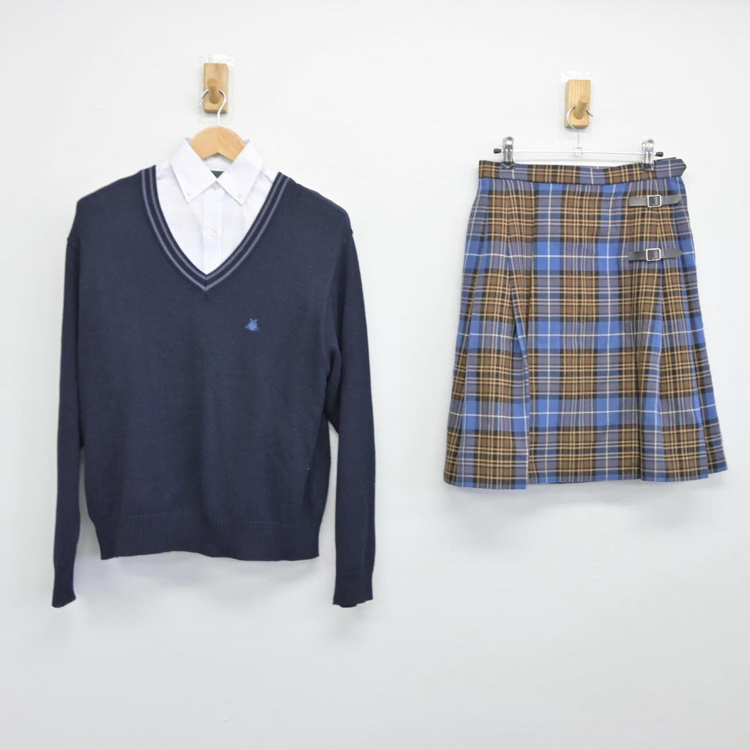 中古】岡山県 学芸館高等学校 女子制服 6点（ブレザー・ニット・シャツ・スカート）sf031237 | 中古制服通販パレイド