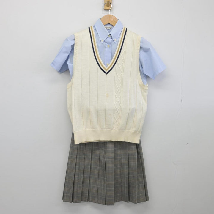 【中古】岐阜県 大垣桜高等学校 女子制服 3点（ニットベスト・シャツ・スカート）sf031244 | 中古制服通販パレイド