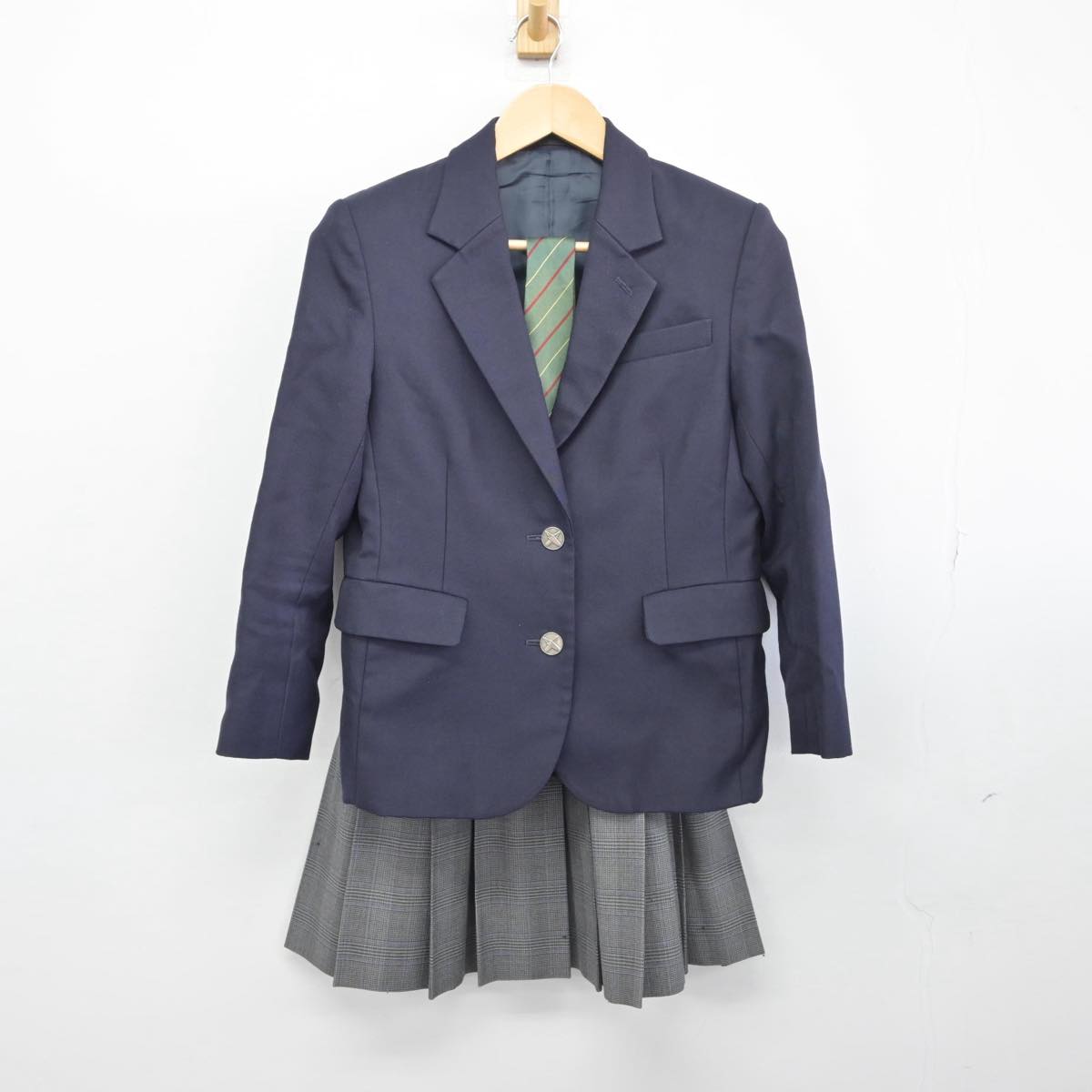 【中古】神奈川県 慶應義塾湘南藤沢中等部・高等部 女子制服 6点（ブレザー・スカート）sf031283