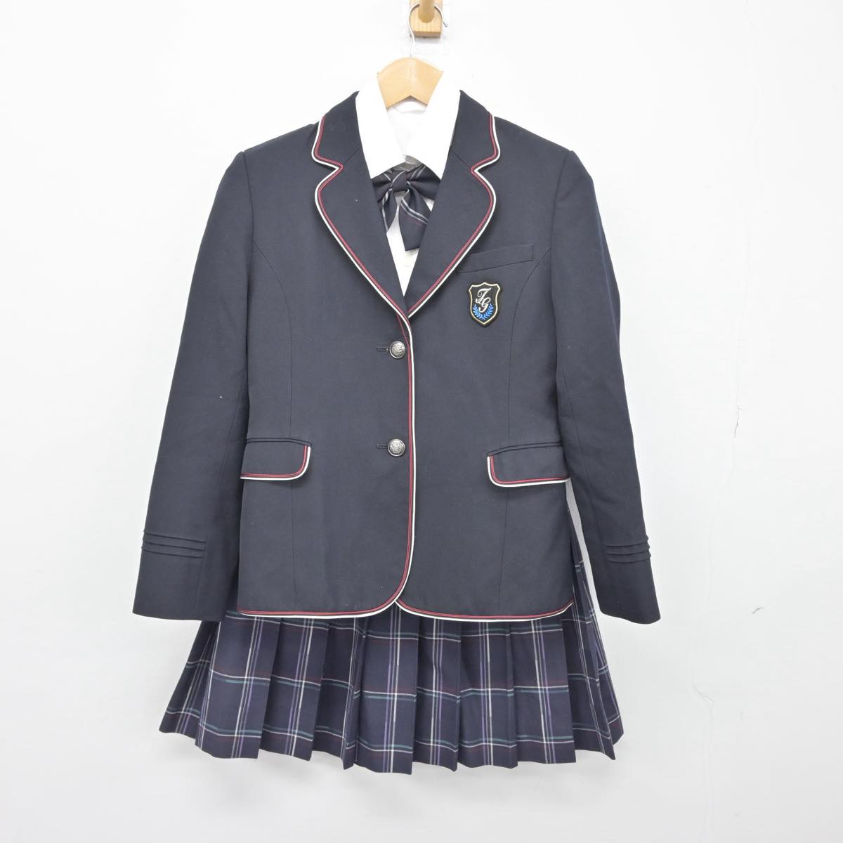 【中古】神奈川県 高木学園女子高等学校 女子制服 5点（ブレザー・ニット・シャツ・スカート）sf031298