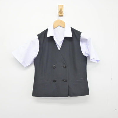 【中古】静岡県 沼津東高校 女子制服 2点（ベスト・シャツ）sf031299