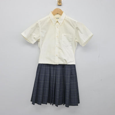 【中古】京都府 堀川高等学校 女子制服 2点（シャツ・スカート）sf031309