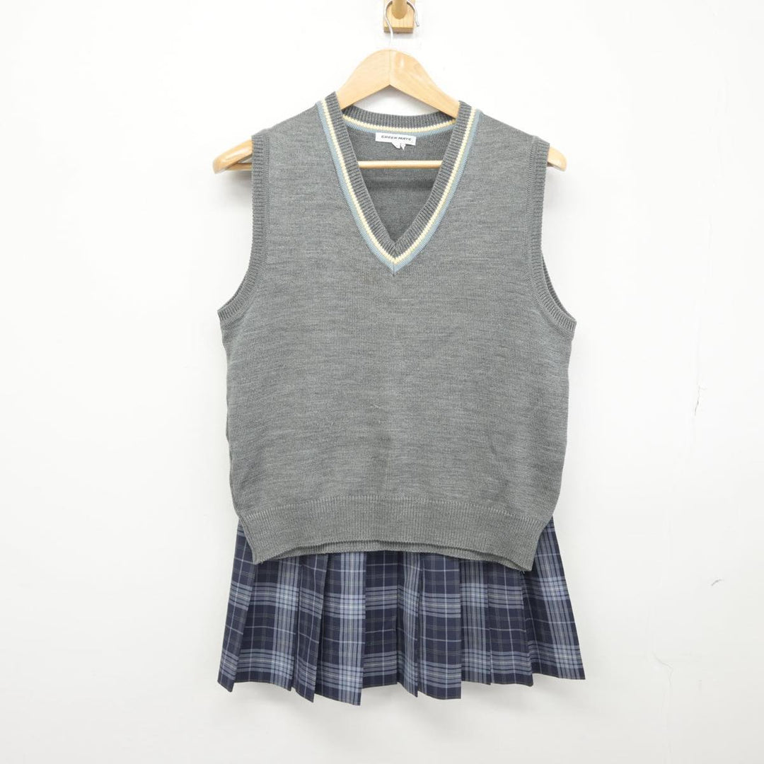 中古】東京都 多摩大学目黒高等学校 女子制服 2点（ニットベスト・スカート）sf031319 | 中古制服通販パレイド